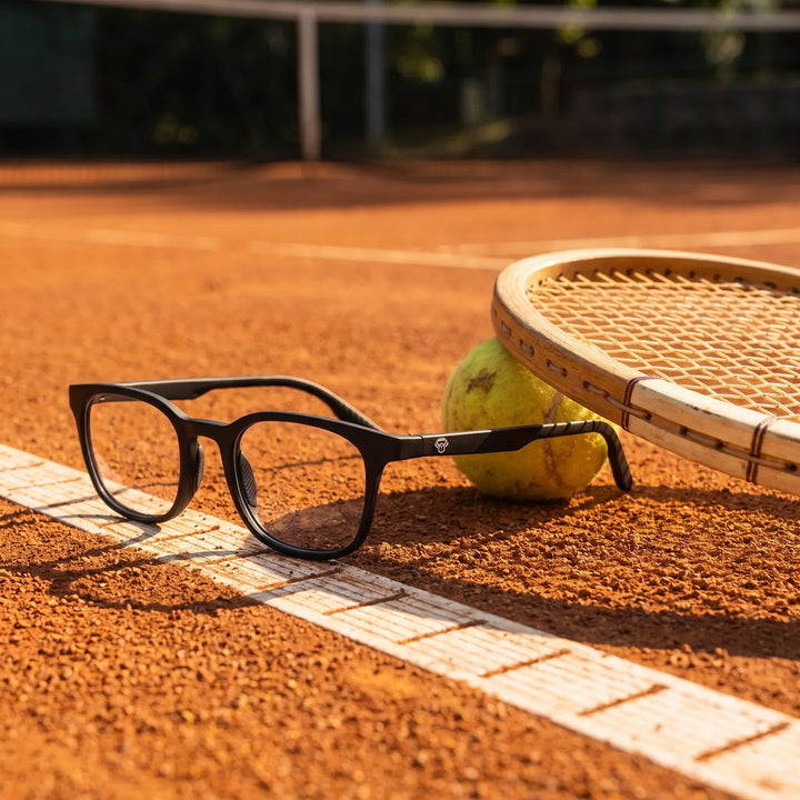 Lentes ópticos deportivos Bonoboss Serena Negro tenis cancha #editorial_lifestyle2 #color_negro