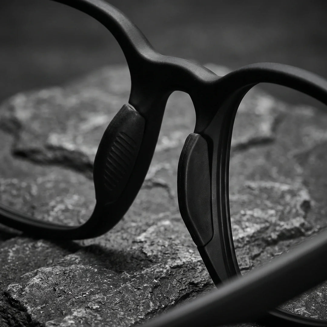Lentes ópticos deportivos Bonoboss Serena Negro detalle nariz interna #editorial_grip_nariz #color_negro