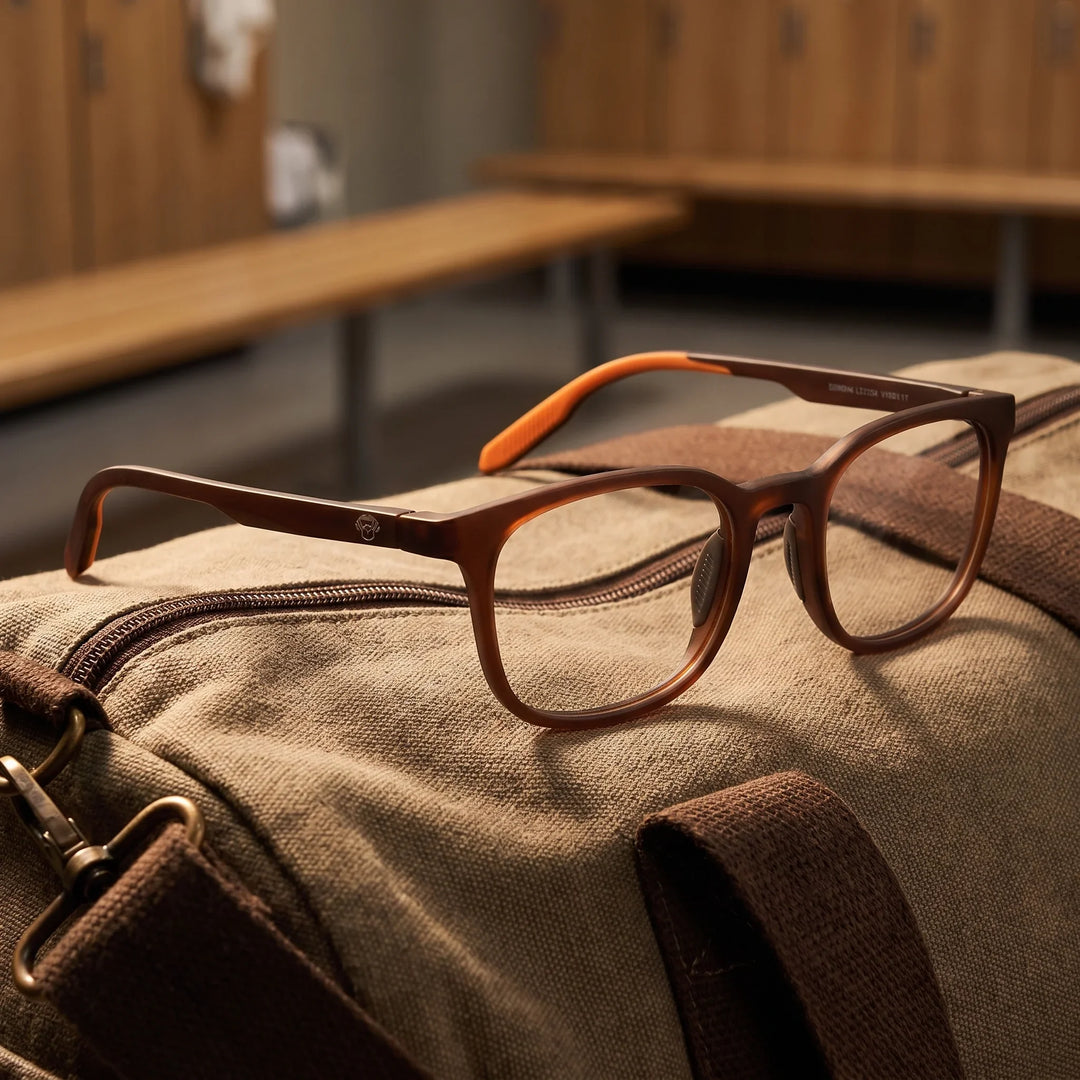Lentes ópticos deportivos Bonoboss Serena Naranjo bolso deportivo #color_naranjo
