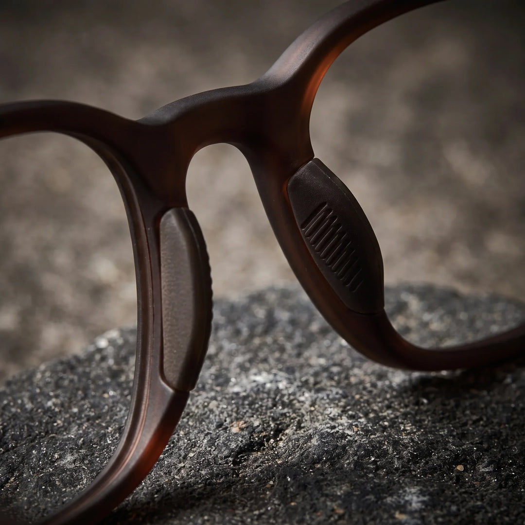 Lentes ópticos deportivos Bonoboss Serena Naranjo detalle nariz interna #editorial_grip_nariz #color_naranjo