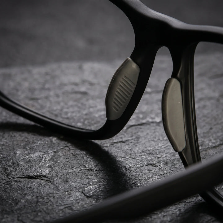 Lentes ópticos deportivos Bonoboss Phelps Negro detalle nariz interna #editorial_grip_nariz #color_negro