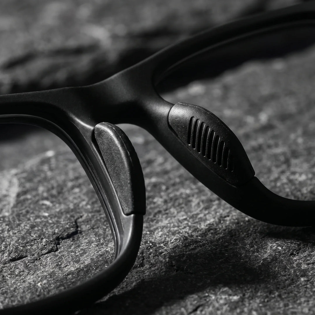 Lentes ópticos deportivos Bonoboss Phelps Rojo detalle nariz interna #editorial_grip_nariz #color_rojo