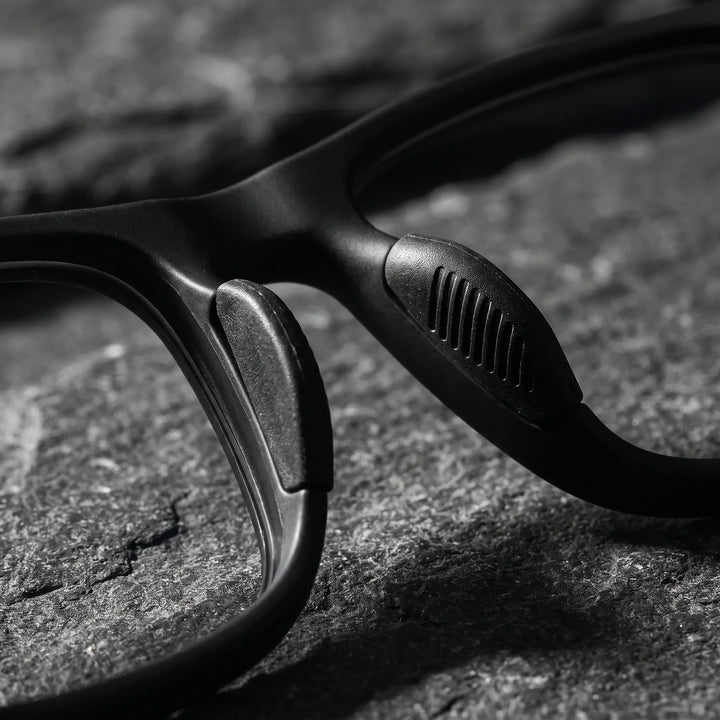 Lentes ópticos deportivos Bonoboss Phelps Rojo detalle nariz interna #editorial_grip_nariz #color_rojo