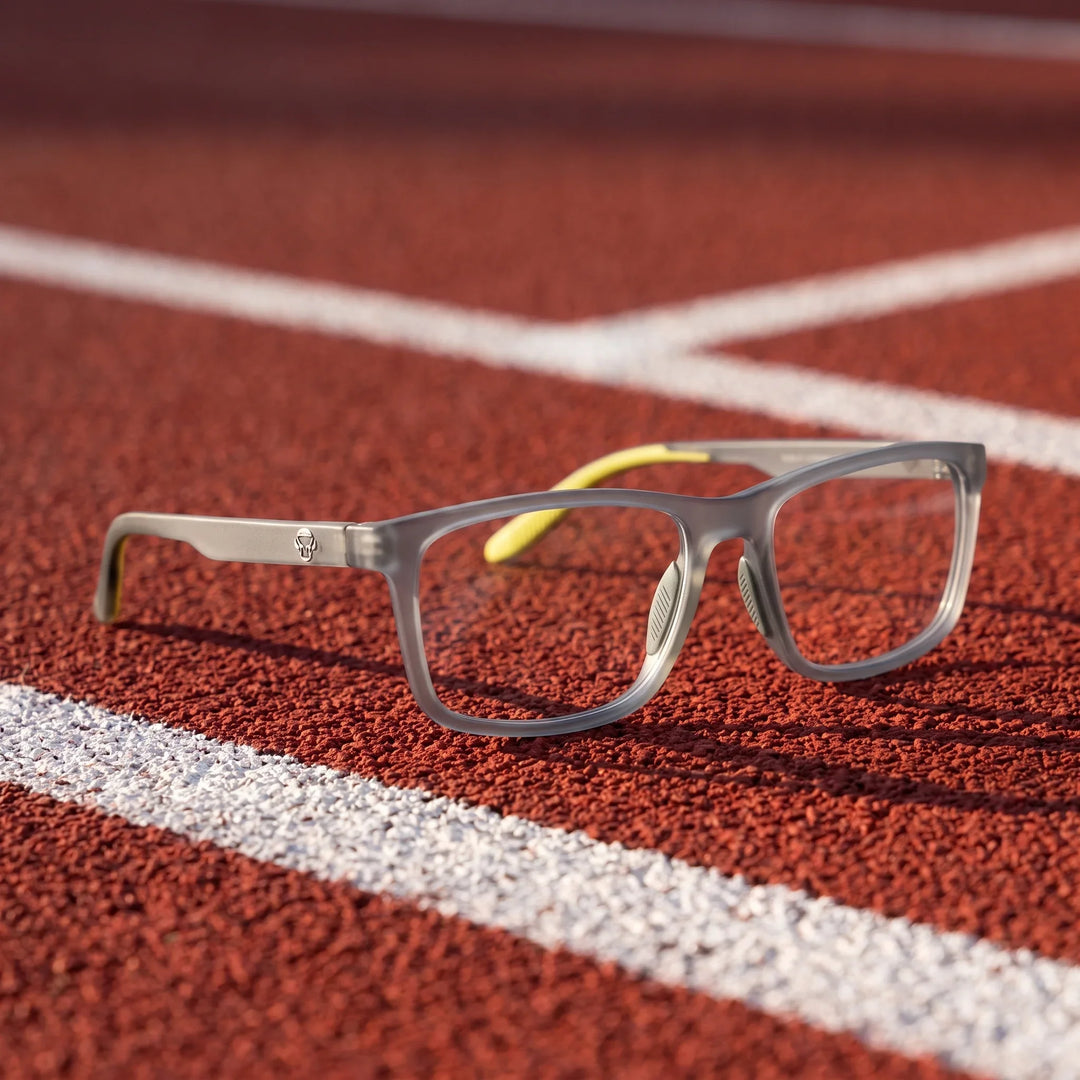 Lentes ópticos deportivos Bonoboss Phelps Verde running pista #editorial_lifestyle2 #color_verde