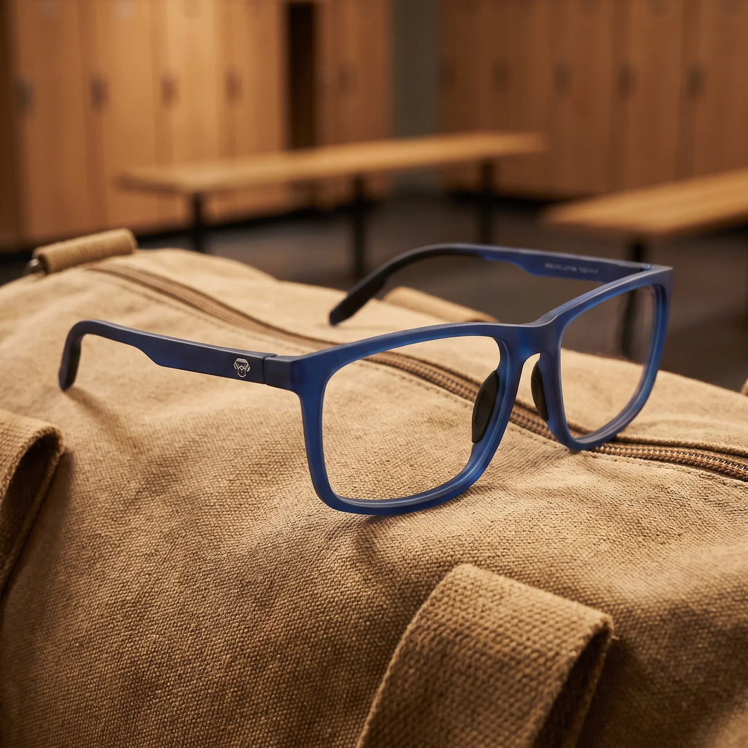 Lentes ópticos deportivos Bonoboss Phelps Azul bolso deportivo #editorial_lifestyle4 #color_azul