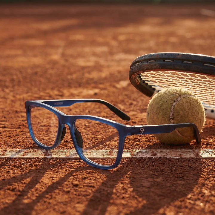 Lentes ópticos deportivos Bonoboss Phelps Azul tenis cancha #editorial_lifestyle3 #color_azul