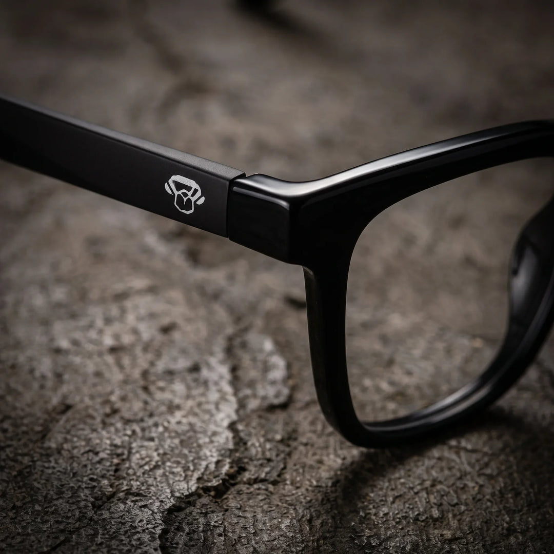 Lentes ópticos deportivos Bonoboss Comaneci Negro detalle canto frente #color_negro