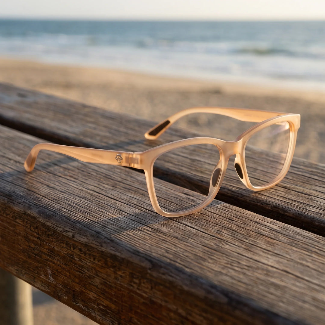 Lentes ópticos deportivos Bonoboss Comaneci Champagne banca playa #editorial_banner_confianza #color_champagne