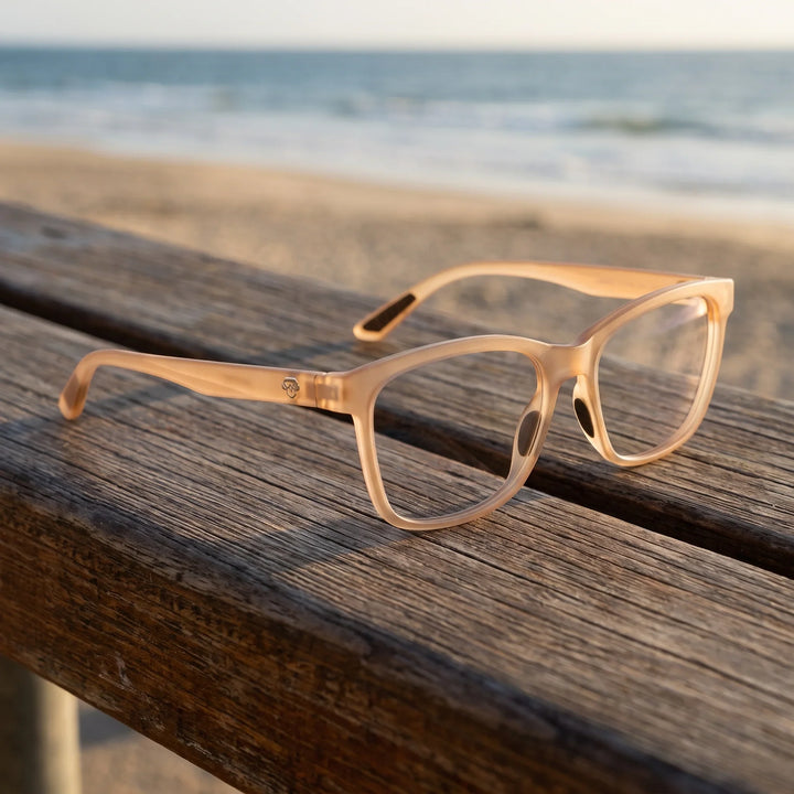 Lentes ópticos deportivos Bonoboss Comaneci Champagne banca playa #editorial_banner_confianza #color_champagne