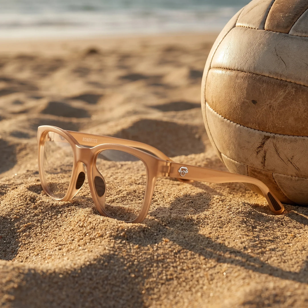 Lentes ópticos deportivos Bonoboss Comaneci Champagne volley arena #editorial_lifestyle2 #color_champagne
