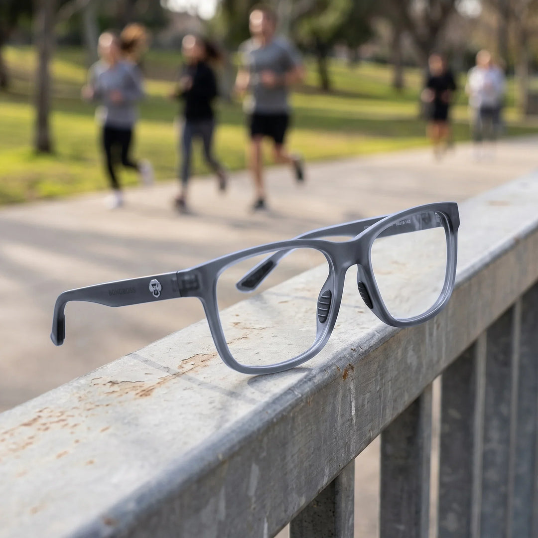 Lentes ópticos deportivos Bonoboss Comaneci Azul baranda corredores #color_azul