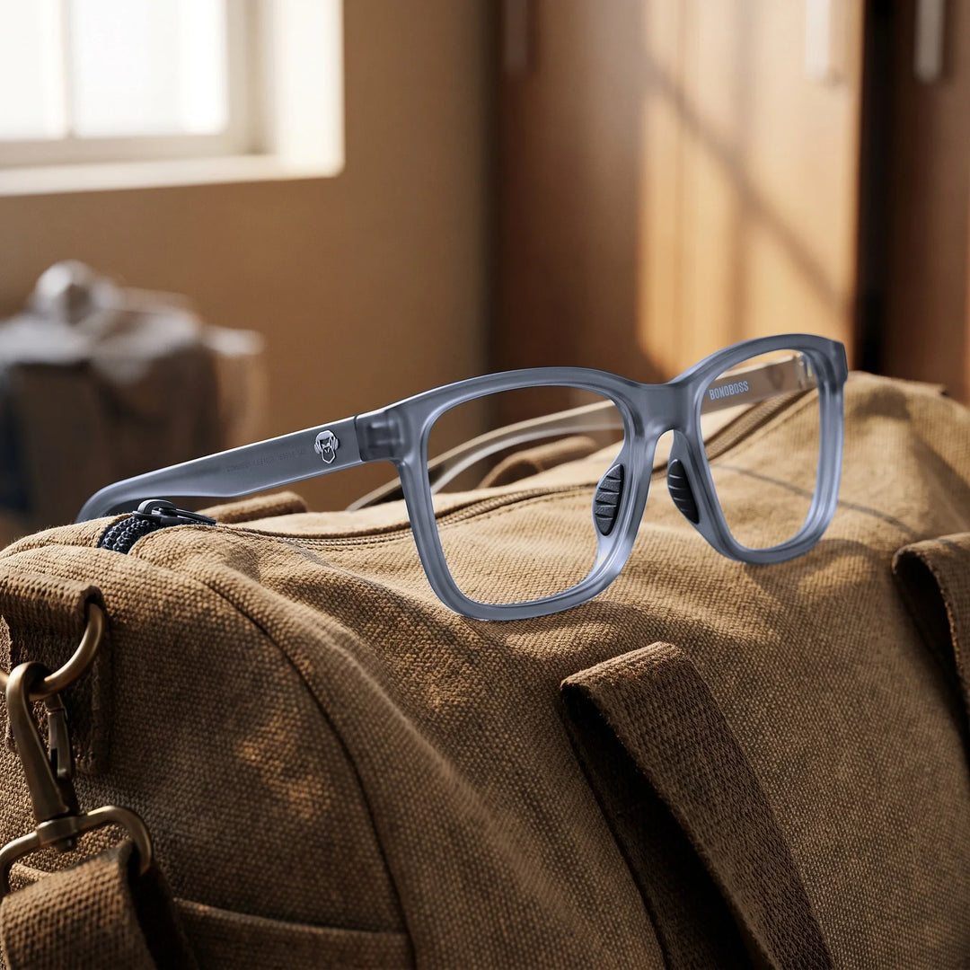 Lentes ópticos deportivos Bonoboss Comaneci Azul bolso deportivo #color_azul