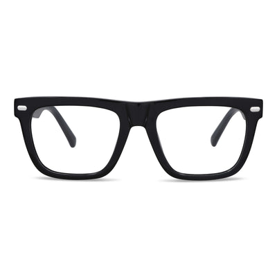 anteojos gafas opticas lentes armazones clip sol polarizado plastico acetato sustentable reciclado xl extra grande con receta moda hombre mujer cara redonda grande #color_negro
