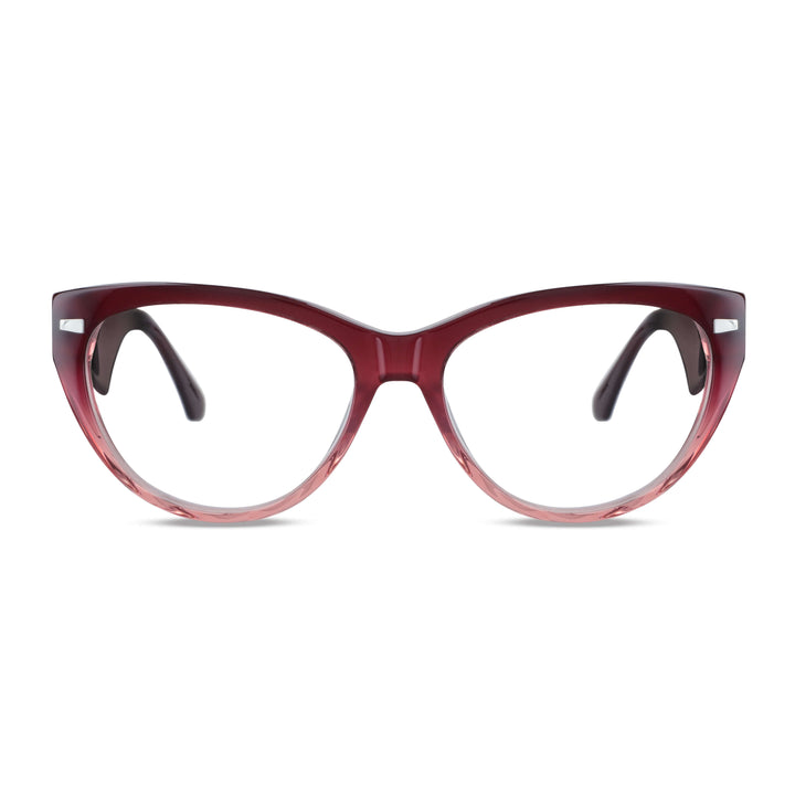 lentes opticos color rojo agatados para mujer de cara redonda gorda grande con clip de sol polarizado y receta optica #color_rojo