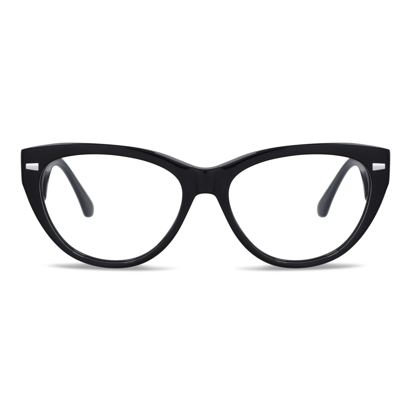 anteojos gafas opticas lentes armazones clip sol polarizado plastico acetato sustentable reciclado con receta moda hombre mujer vista frontal marcos opticos para mujer de cara redonda grande #color_negro