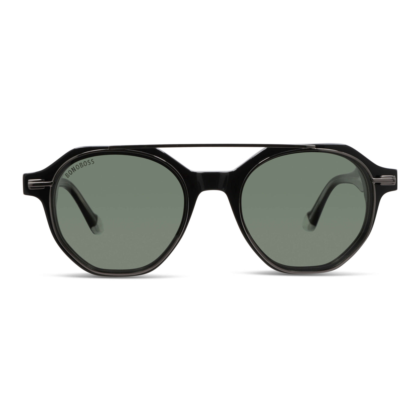 anteojos lentes opticos con clip de sol polarizado para hombre y mujer exclusivos con y sin receta filtro azul amarillo #color_negro
