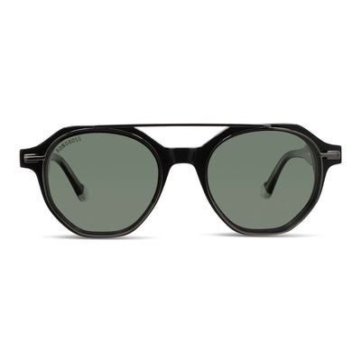 anteojos lentes opticos con clip de sol polarizado para hombre y mujer exclusivos con y sin receta filtro azul amarillo #color_negro