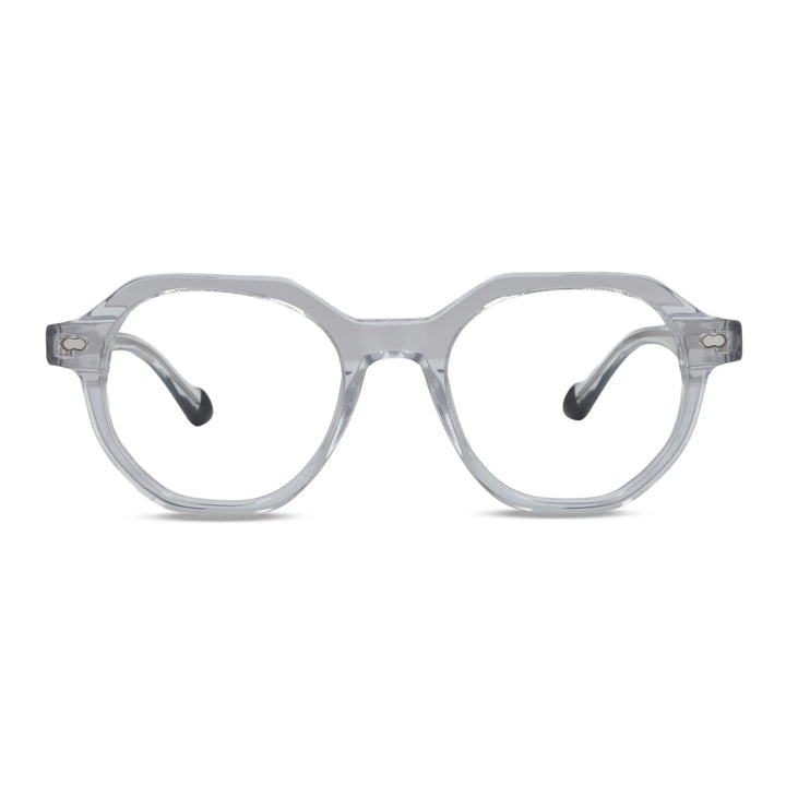 Hermes lentes filtro azul transparente vista frontal para mujer #color_transparente
