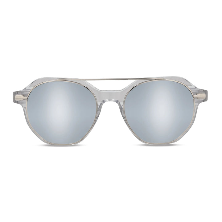 Vista frontal de Hermes lentes de lectura mujer color transparente #color_transparente