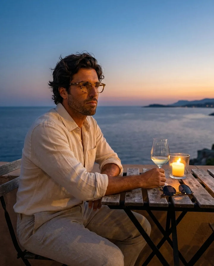 Bonoboss Jhonny Deep Clip Sol Carey - modelo aperitivo atardecer terraza blue hour #editorial_lifestyle4 #color_carey