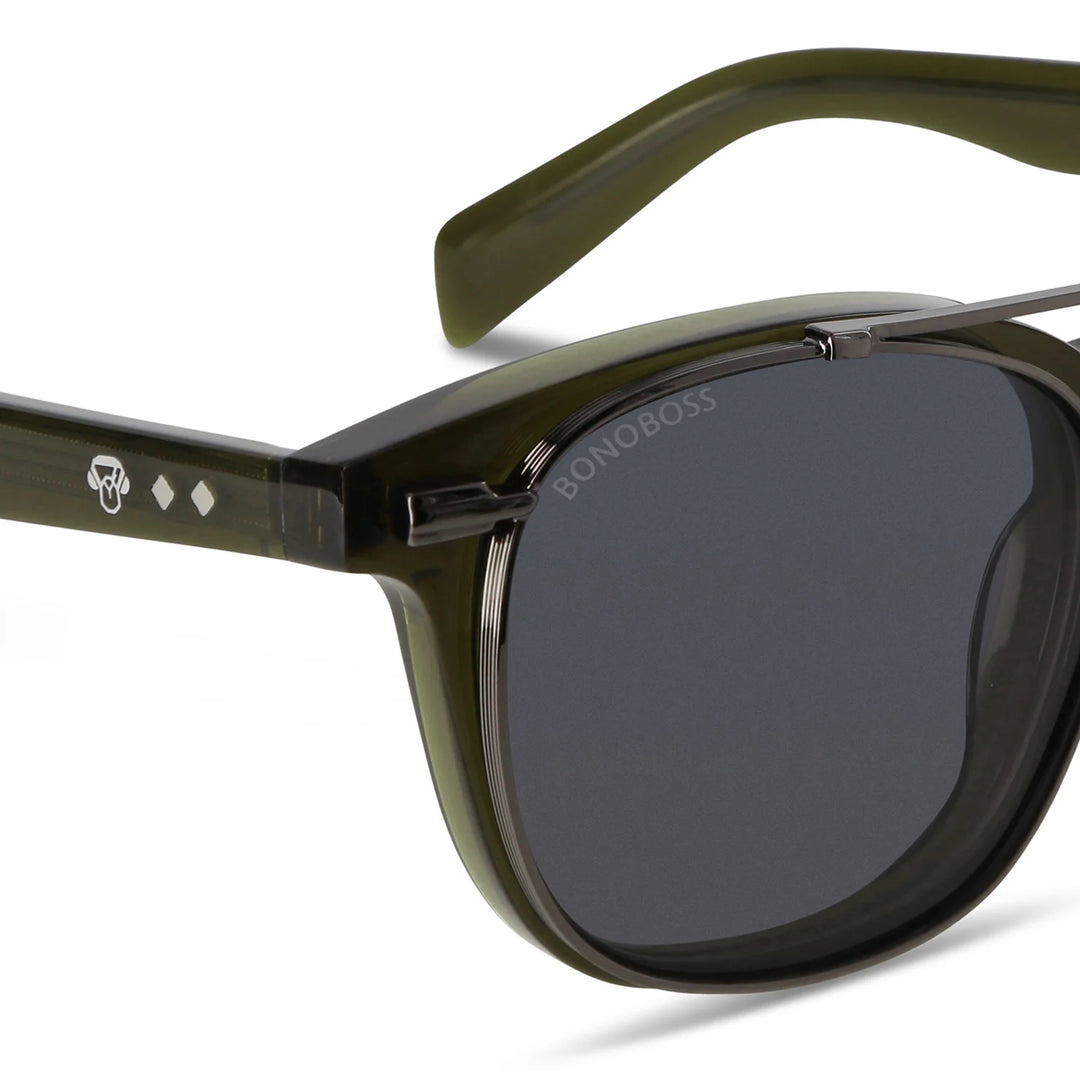 Lentes ópticos Jhonny Deep Clip Sol Verde #color_verde