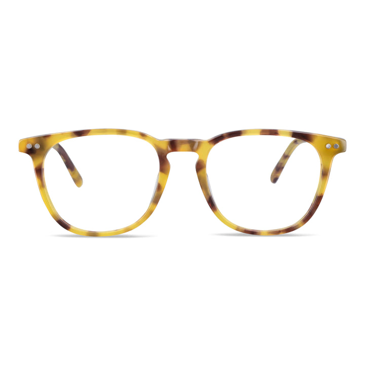 armazones opticos redondos para hombre y mujer con clip de sol polarizado marca bonoboss sustentable mayorista de opticas #color_amarillo