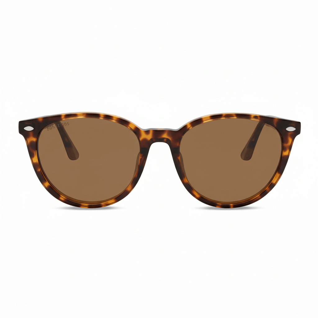 vista frontal de gafas anteojos de sol polarizados de color transparentes con lentes de color degradé azul. Estos lentes quedan bien en mujeres y hombres de cara redonda #color_transparente