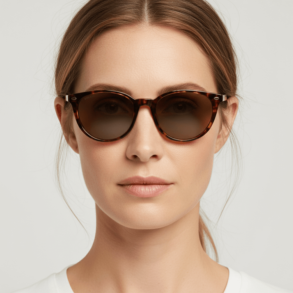 Henua gafas polarizadas carey tortoise diseño frontal para mujer #color_carey