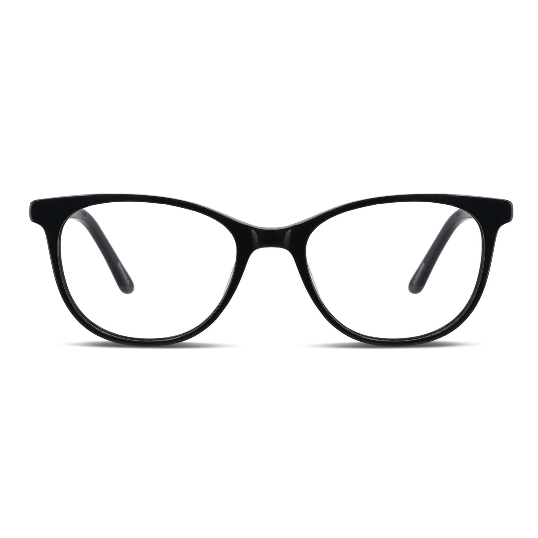 Vista frontal de Sofia gafas ópticos color negro para mujer #color_negro