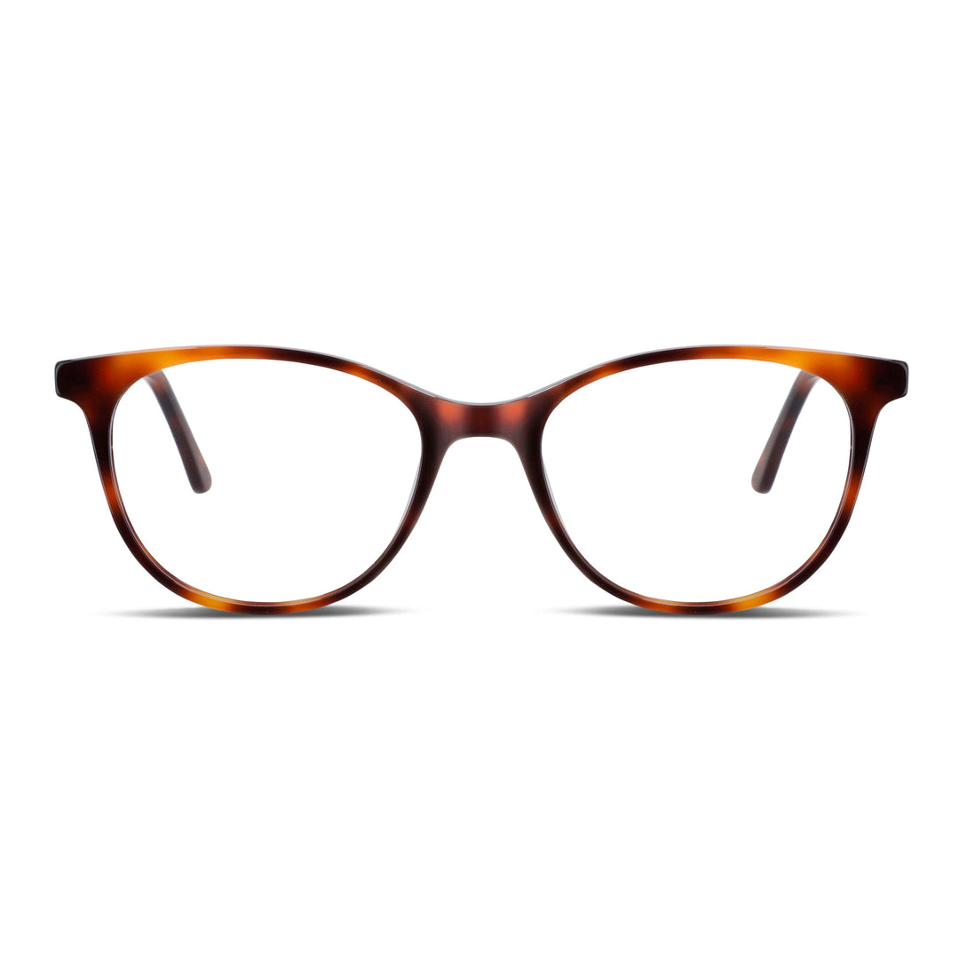 Sofia anteojos ópticos carey tortoise diseño frontal para mujer #color_carey
