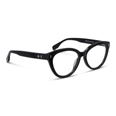 anteojos ópticos agatados para mujer de cara redonda grande xl oversize #color_negro