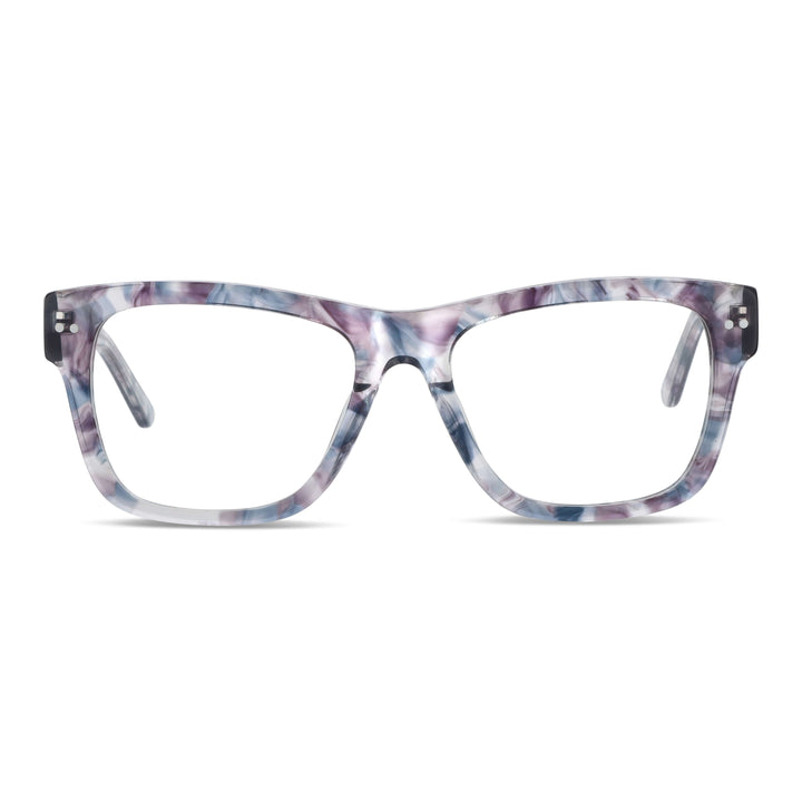 vista frontal de unos anteojos o armazones ópticos de color space exclusivos de diseñador y forma cuadrados gruesos para hombre hombre mujer cara redonda opticos multifocales bifocales receta mayorista distribuidor sustentables#color_aliceblue