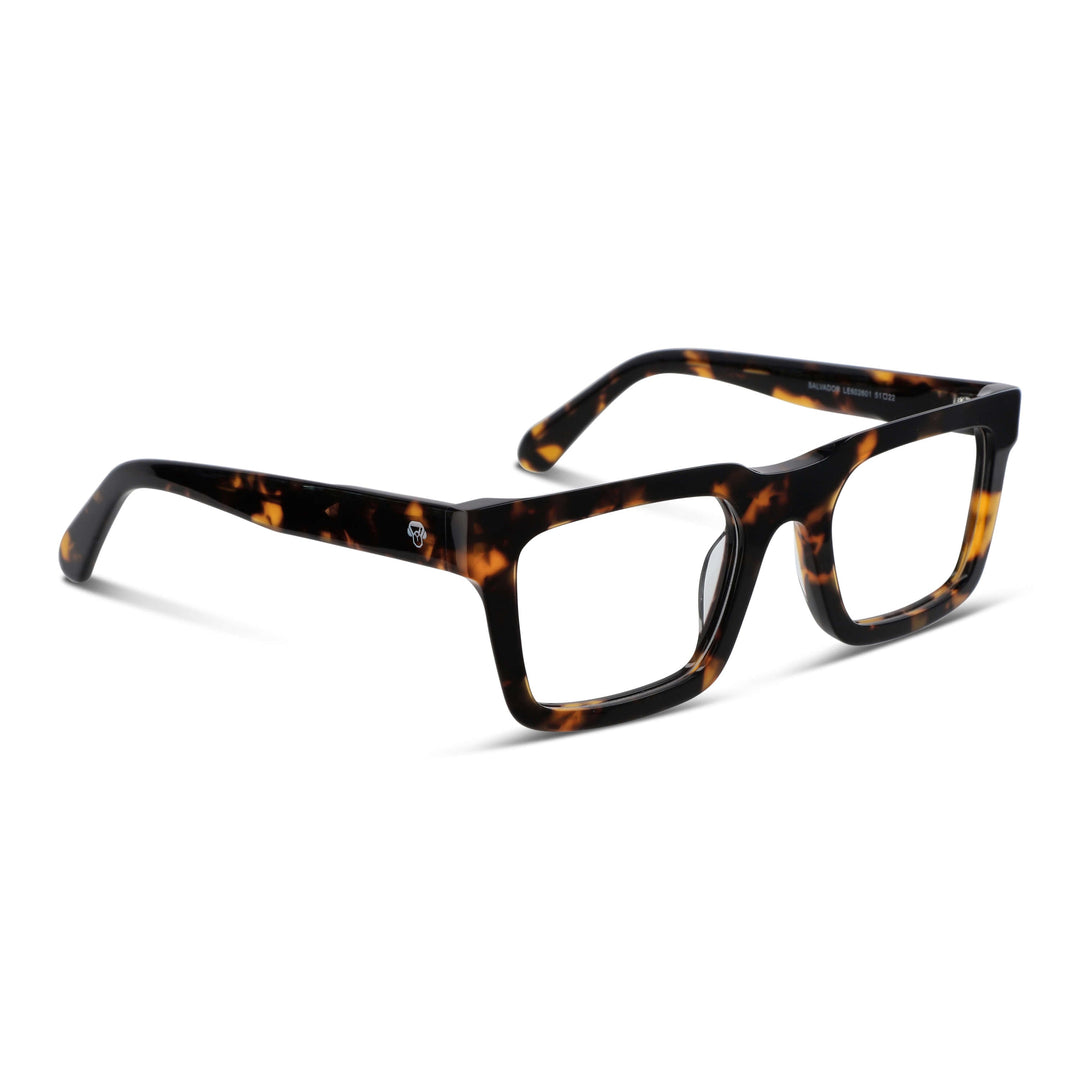 Salvador lentes ópticos hombre carey tortoise perspectiva 3/4 #color_carey