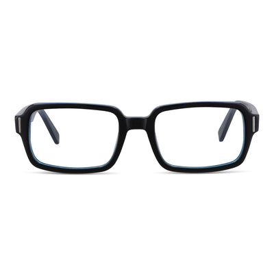 anteojos opticos lentes rectangulares  clasicos grandes negros opticos para hombre y mujer #color_azul