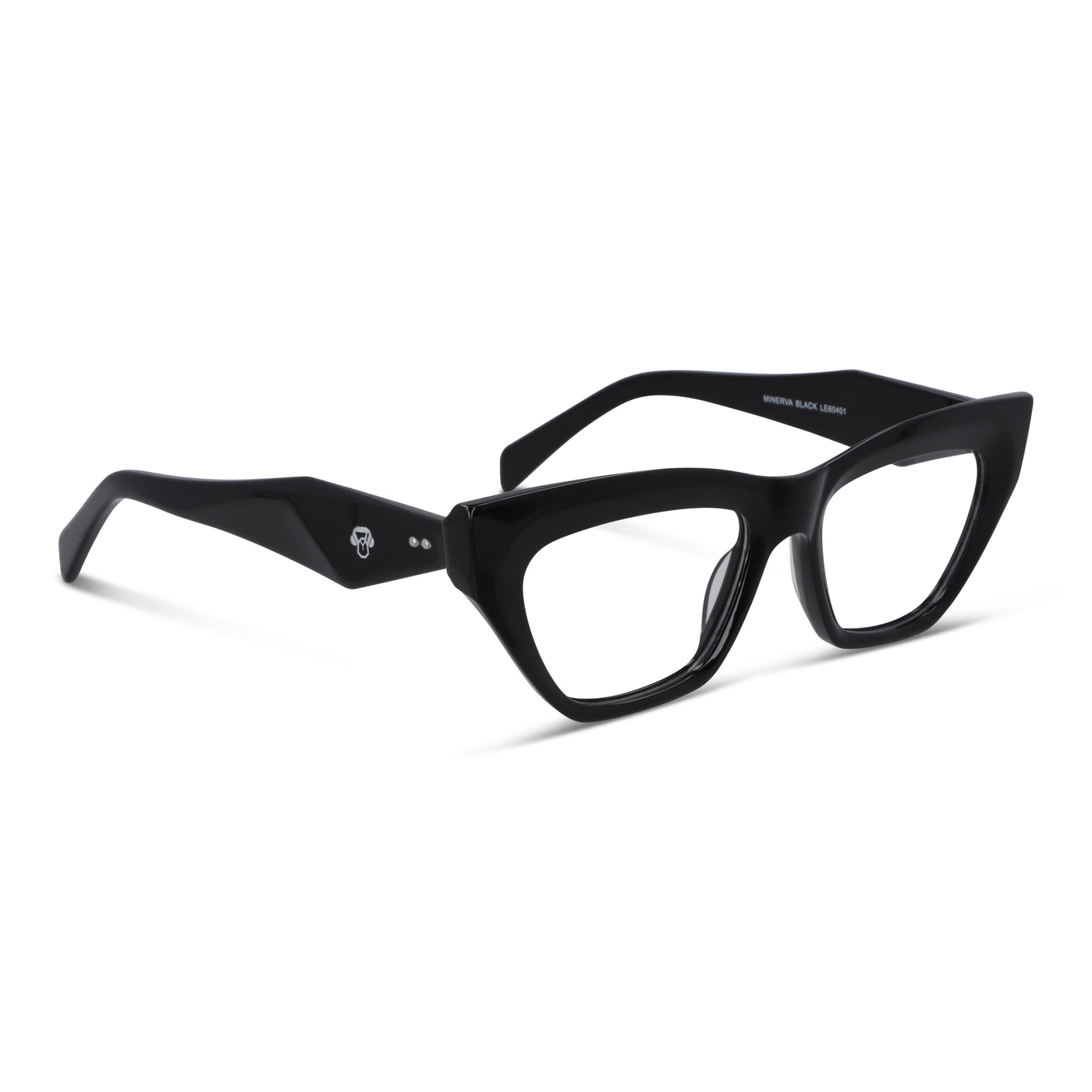anteojos o gafas opticas para mujer lentes agatados geometricos de moda de acetato livianos y delgados para mujer #color_negro