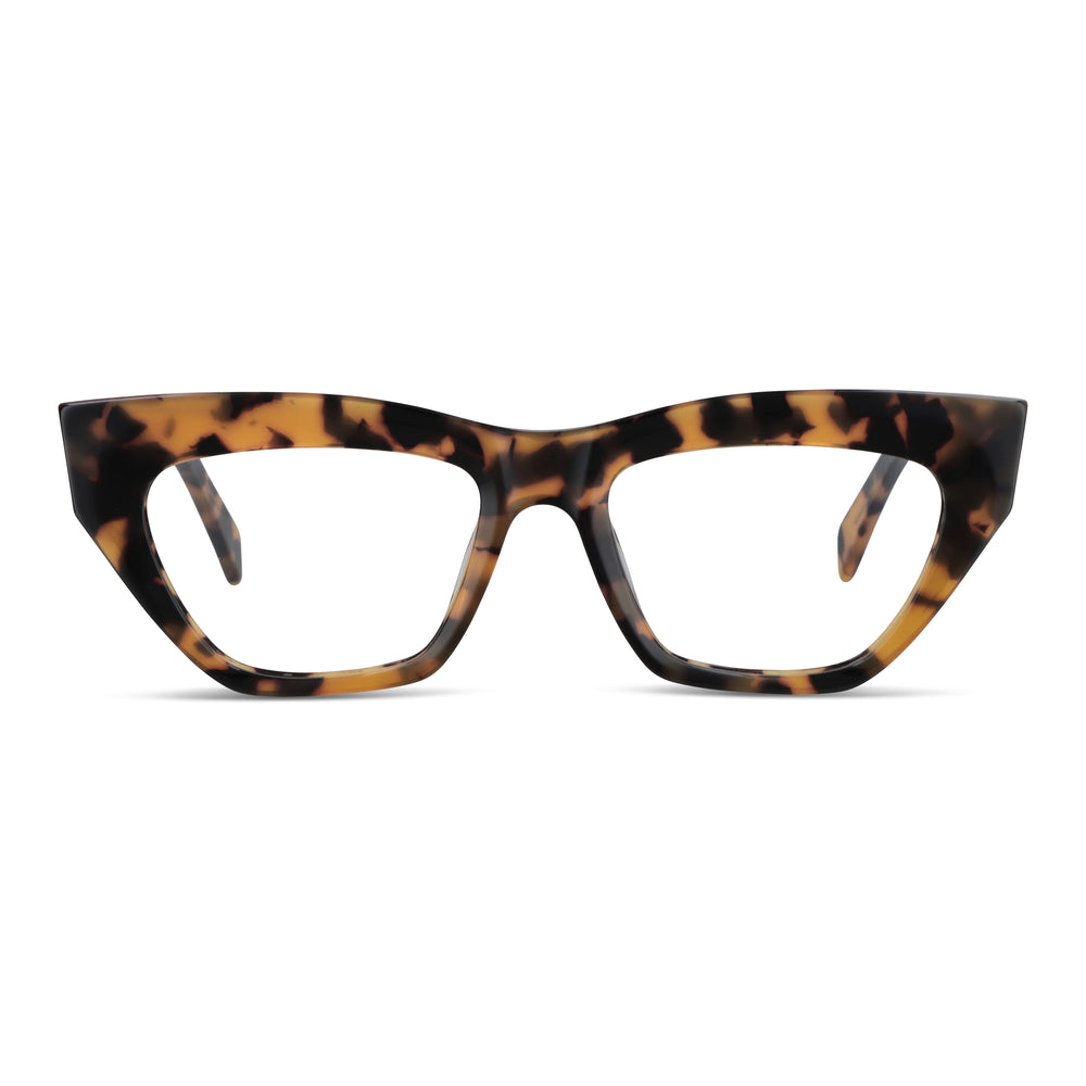 la vista lateral de una mujer de cara ovalada y pelo negro ondulado tomado usando unos marcos armazones opticos bonoboss en acetato sustentable biodegradable y reciclado de #color_blanco