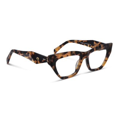 anteojos o gafas opticas para mujer lentes agatados geometricos de moda de acetato livianos y delgados para mujer #color_carey