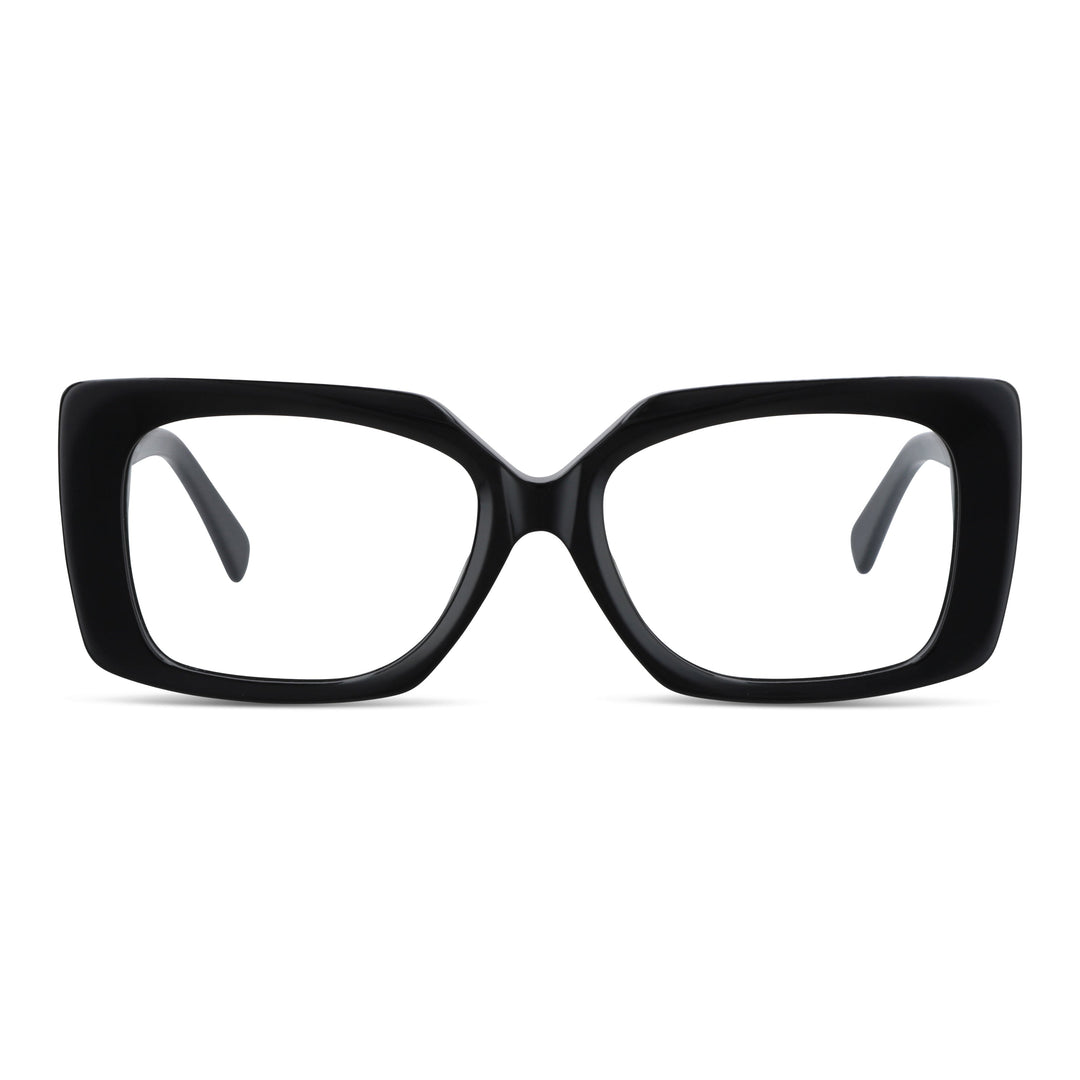 Vista angulada Domi anteojos de sol color negro con madera natural #color_negro
