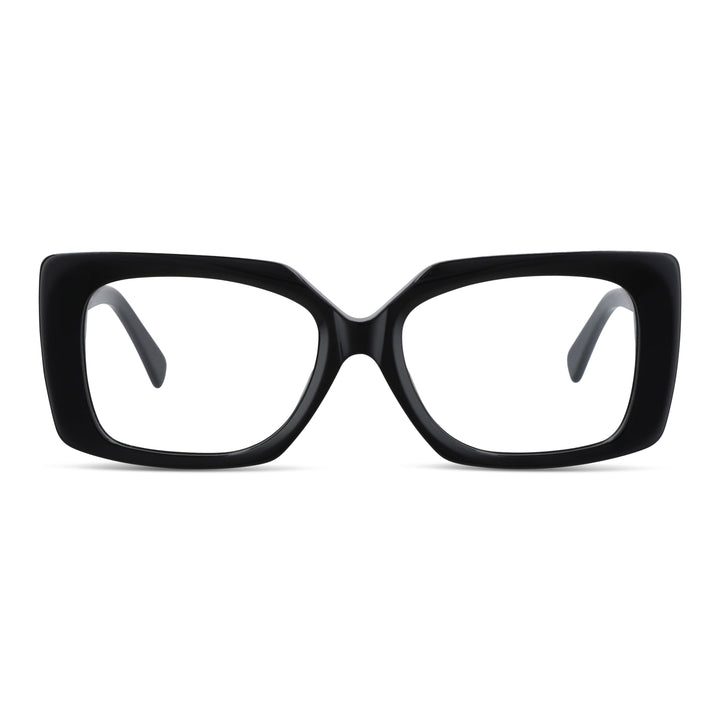 Vista angulada Domi anteojos de sol color negro con madera natural #color_negro