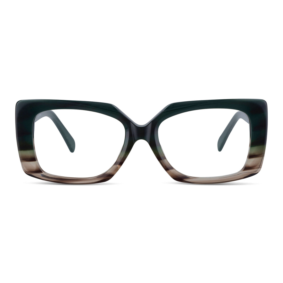 Domi lentes de sol verde vista angulada 3/4 diseño universal #color_verde