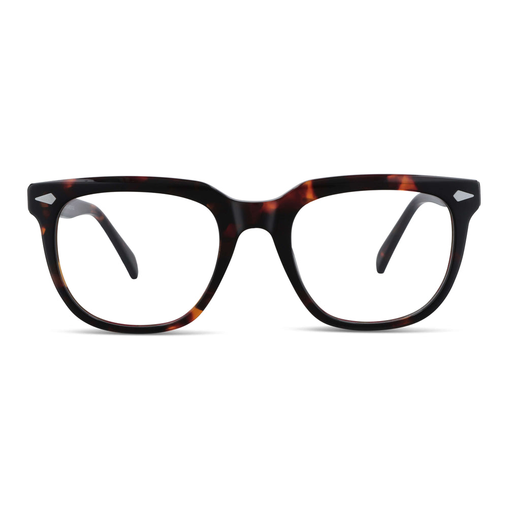 vista lateral de una mujer de cara ovalada y pelo liso de color castaño sonriendo usando anteojos marcos opticos biodegradable de la marca Bonoboss en acetato sustentable reciclado de forma rectangular cuadrada y de #color_verde