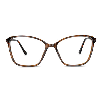 anteojos opticos para mujer de cara redonda grande con acetato de color carey. Distribuidor mayorista de opticas lentes plastico reciclado