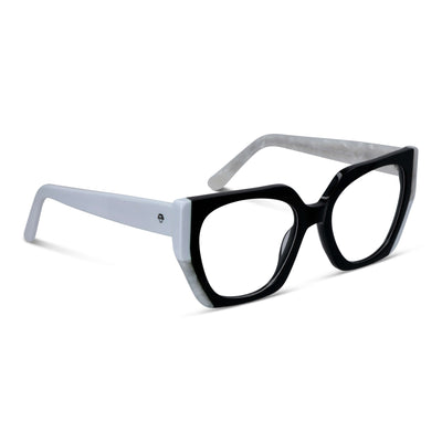 anteojos marcos ópticos oversize xl para mujer de cara redonda grande de diseñador de moda #color_negro
