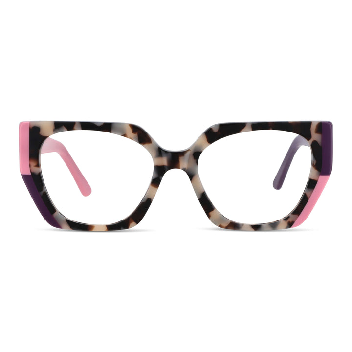 Kai Kai E.D anteojos ópticos rosado suave de frente con receta óptica #color_rosado