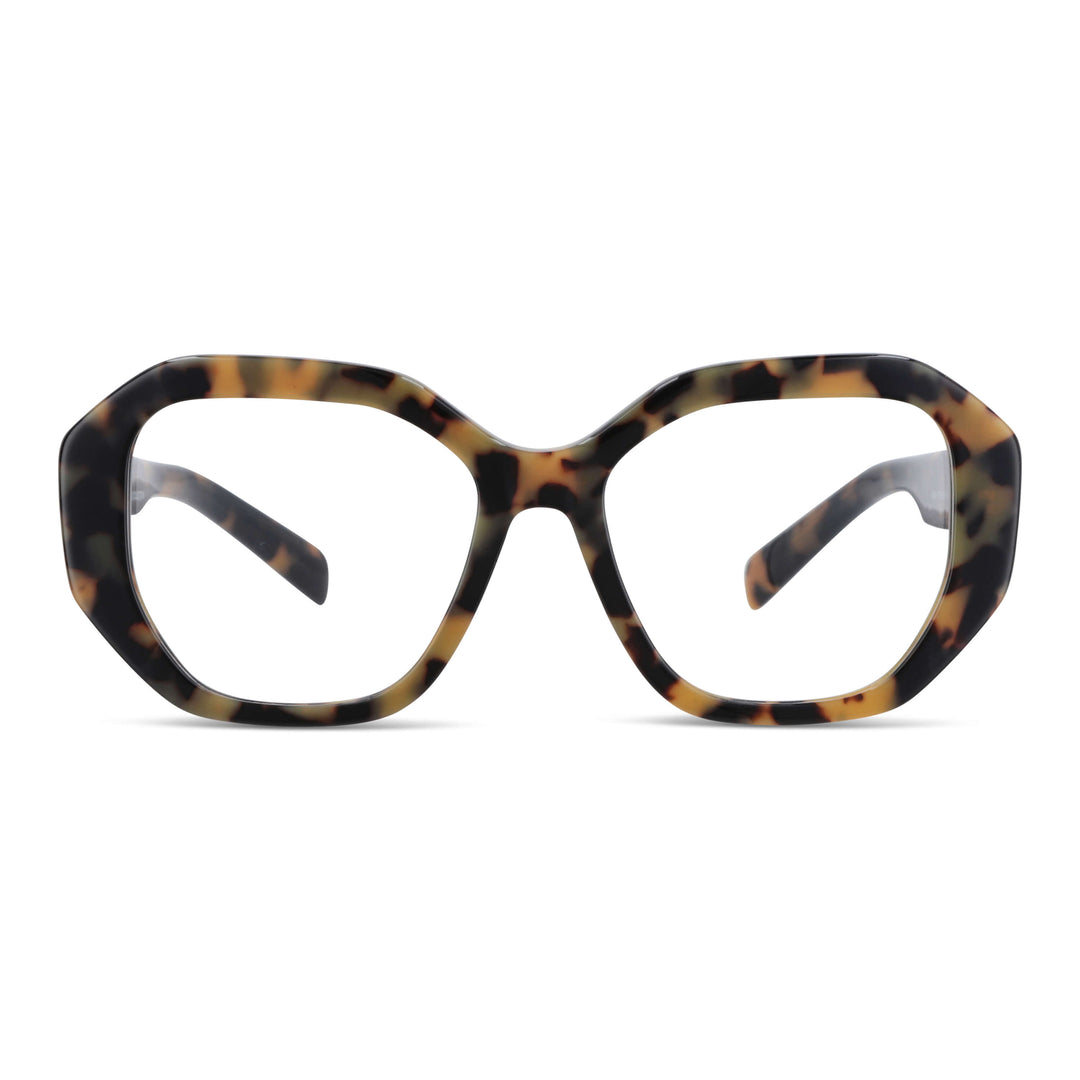 gafas anteojos o lentes opticos grandes oversize para mujer de moda cara redonda #color_carey