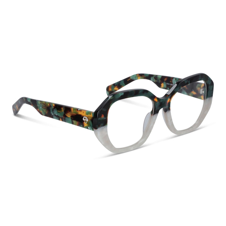 gafas anteojos o lentes opticos grandes oversize para mujer de moda cara redonda angulada #color_green