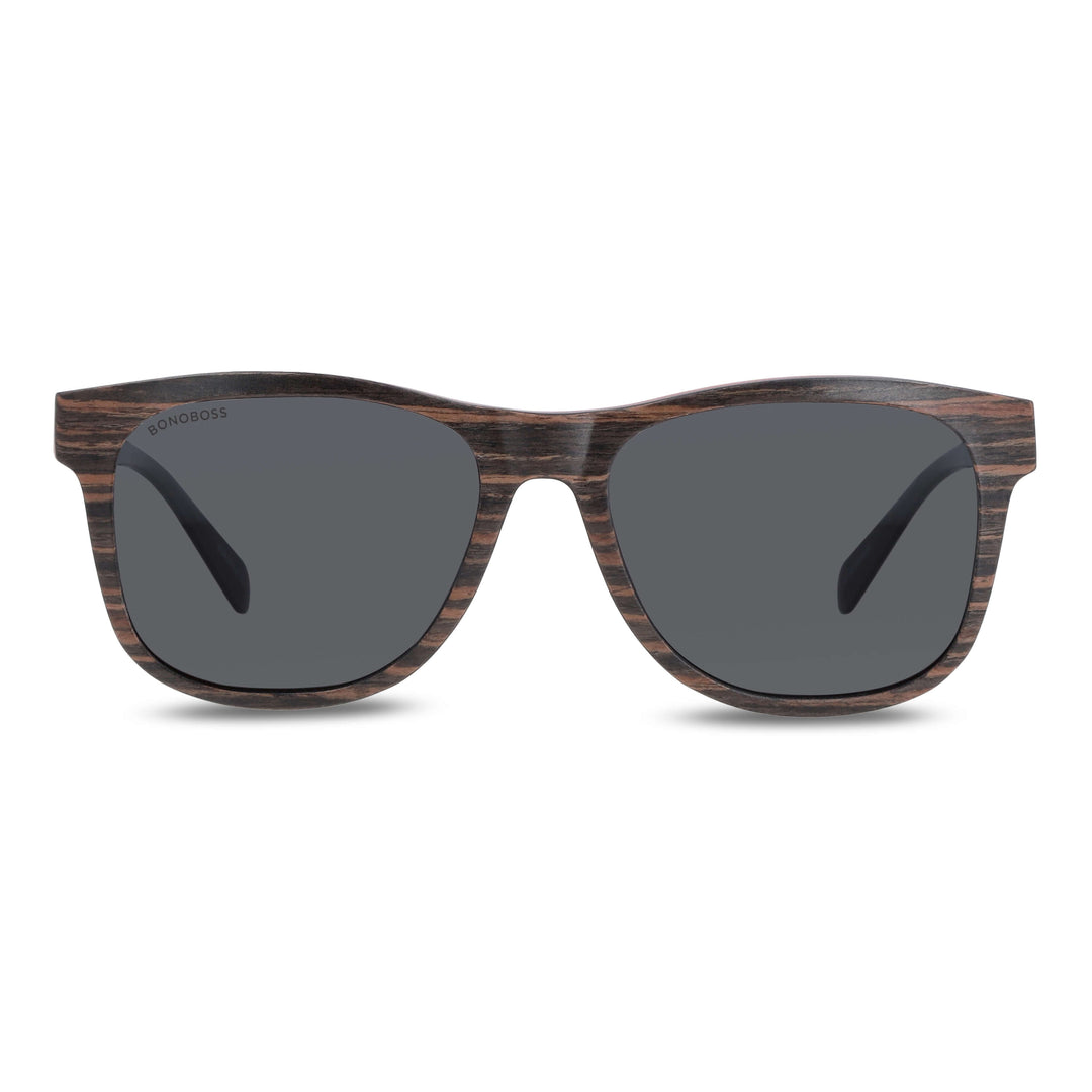 lentes anteojos de sol cuadrados rectangulares de madera color cristal color negro para hombre 