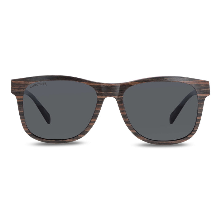 lentes anteojos de sol cuadrados rectangulares de madera color cristal color negro para hombre 