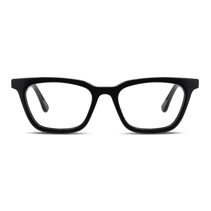 lentes opticos de acetato forma rectangular ovalada color negro para hombre y mujer opticos distribuidor mayorista opticas #color_negro