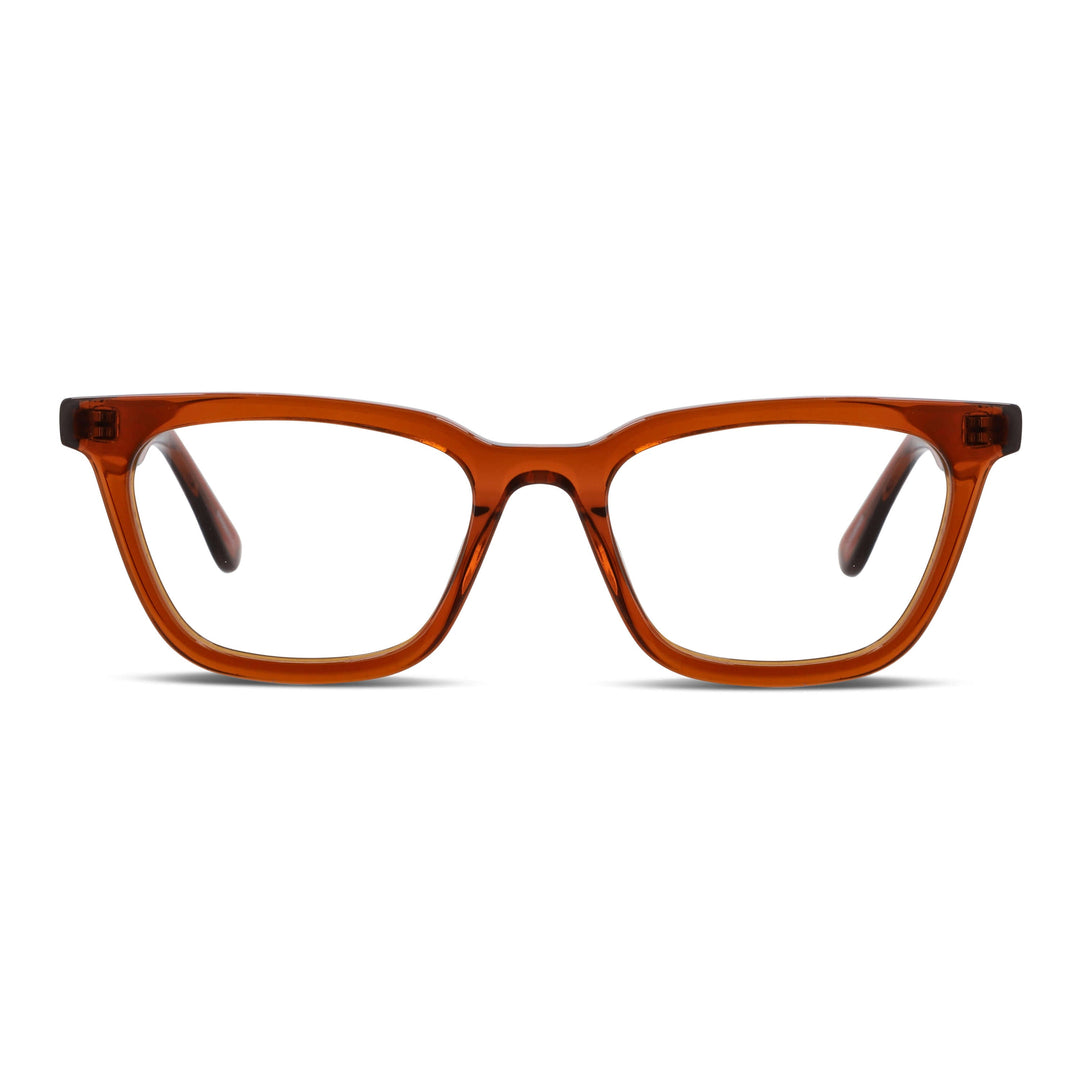 Vista frontal Oliver marcos ópticos color marrón #color_brown
